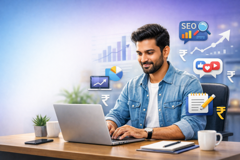 Freelancing ways to earn money online in India with digital skills