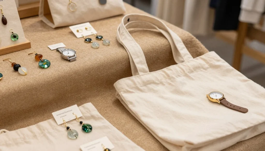 Sustainable fashion accessories.